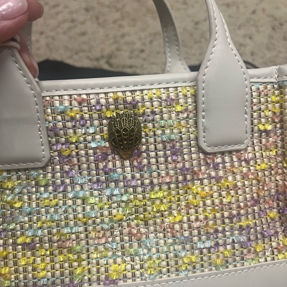 Kurt Geiger White and Multicolor Tweed Mini Bag - Picture 3 of 6